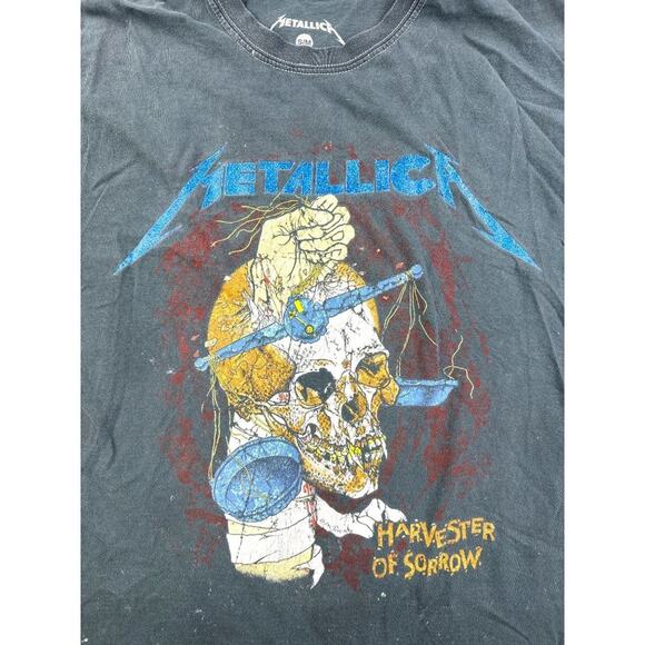 Metallica - 1988 Harvester Of Sorrow Tour Tee in Gray - Picture 2 of 3